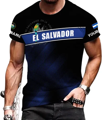 Vista 14 de Camisa personalizada de El Salvador Camiseta personalizada con la bandera de El Salvador para hombres, mujeres, regalo del orgullo salvadoreño de El