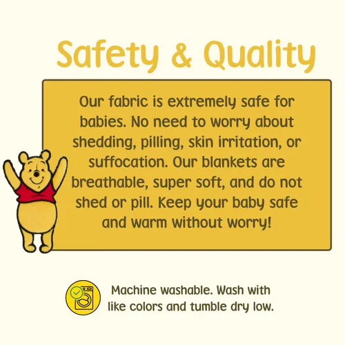 Vista 12 de Disney Paquete de 2 mantas de bebé para bebés y recién nacidos, manta de forro polar texturizado de felpa Winnie The Pooh, regalo unisex perfecto