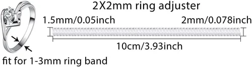 Vista 2 de DIYASY Anillo de ajuste de tamaño de anillo protector para anillos sueltos de boda y compromiso