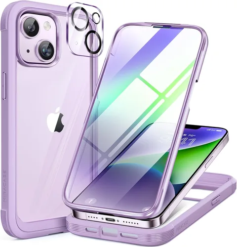 Vista 250 de Miracase - Funda magnética para iPhone 13 Pro Max de 6.7 pulgadas (compatible con MagSafe), transparente, completo, protector de pantalla de vidrio