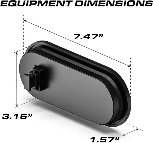 Vista 2 de Feniex Luces LED DOT de la Serie de Camiones (Ámbar, 6" Oval STTR)