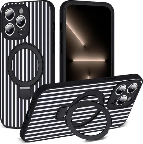 Vista 63 de SKYLMW Funda diseñada para iPhone 11 con soporte magnético invisible Compatible con Mag-Safe, a prueba de caídas de grado militar, a prueba