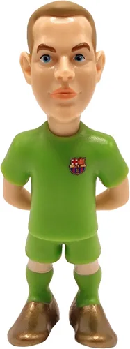 Vista 2 de MINIX COLLECTIBLE FIGURINES – Paquete de 5 estrellas del FC Barcelona (7cm) – Araujo, TER Stegen, GAVI, Pedri & Lewandowski – Mini figuras de fútbol