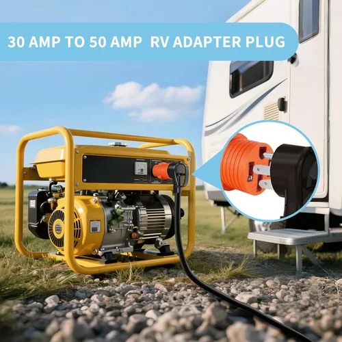 Vista 6 de Enchufe adaptador RV de 30A a 50A, TT-30P a 14-50R, 125V Macho de 30 amperios a hembra de 50 amperios