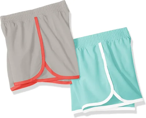 Vista 2 de Tienda Essentials Pantalones cortos de correr activos para niñas y niños pequeños, paquete de 2