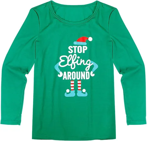 Vista 3 de Conjunto de pijama de Navidad a juego para papá, mamá, bebé y niños, ropa de dormir para el hogar