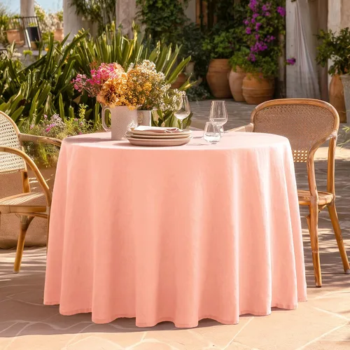 Vista 27 de Linen World - Mantel de lino de otoño de 90 x 60 pulgadas, mantel rectangular lavable de lino francés para comedor, al aire libre, bodas