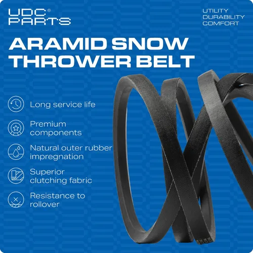 Vista 5 de UDC Parts Cinturón para soplador de nieve 47846 / cuerda de aramida / 114.00 pulgadas/para Craftsman 48624837 48624838 quitanieves