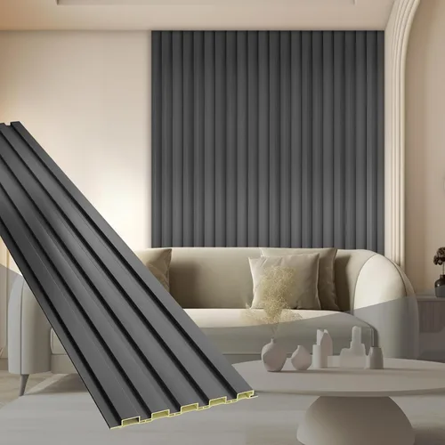 Vista 35 de OUZUGIE Paquete de 8 de 57 pulgadas, moldura de panel de pared con listones WPC, protector de esquina para rejilla alta (mármol negro-1)