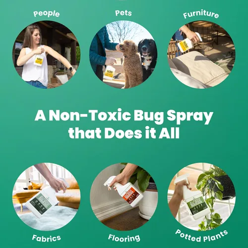 Vista 2 de Cedarcide Spray Multiusos para Insectos Mata y Controla Mosquitos, Pulgas, Garrapatas, Hormigas Hecho con Aceites Esenciales Naturales Usar