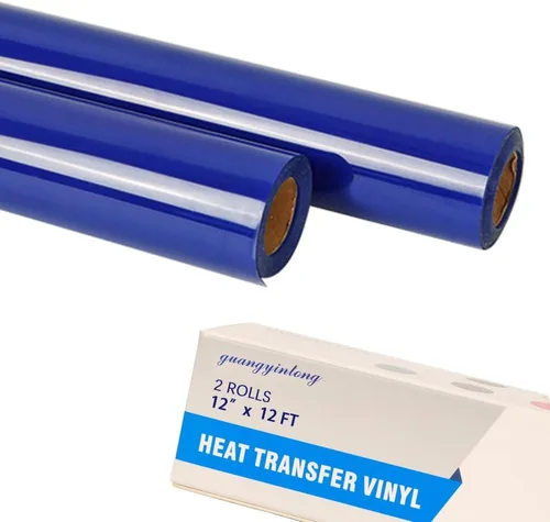 Vista 39 de guangyintong Rollo de vinilo de transferencia de calor negro con purpurina, 2 rollos de vinilo para planchar de 12 pulgadas x 12 pies para 2-Negro