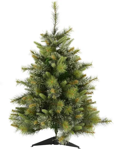Vista 11 de Vickerman árbol de navidad artificial de pino de cachemira sin iluminación de 24 pulgadas Verde