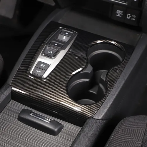 Vista 9 de Cubierta del panel de cambio para Honda Pilot 2016-2022 Ridgeline 2020-2023 Passport 2019-2023, protector antiarañazos para el marco del portavasos