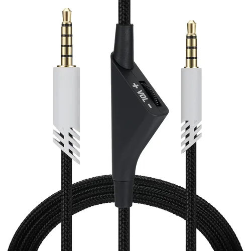 Vista 5 de Cypher.V Cable de repuesto para auriculares Astro A40 A40TR A10, cable trenzado auxiliar compatible con Xbox-One PC Ps4, etc. con control de volumen