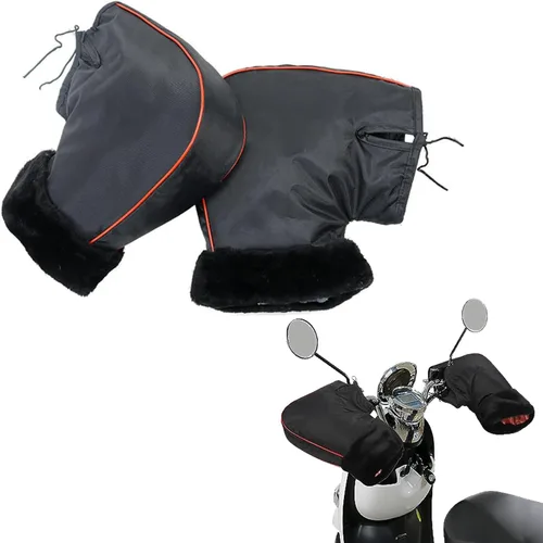 Vista 9 de Mangueras universales para manillar de motocicleta, compatibles con invierno, calentadores de manos para motos de nieve, guantes protectores