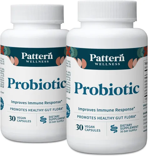 Vista 10 de Pattern Wellness Suplemento probiótico - 51 mil millones de UFC - Apoya el equilibrio digestivo y el bienestar intestinal - De origen consciente
