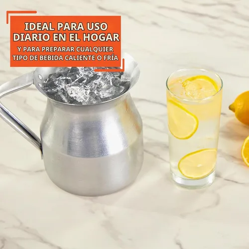 Vista 7 de IMUSA EE. UU. 1 Qt - Chocolatera tradicional de aluminio, color plateado