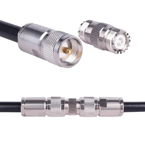 Vista 4 de XRDS -RF UHF PL-259 a SO239 - Conector adaptador hembra (2 unidades NO para televisores)