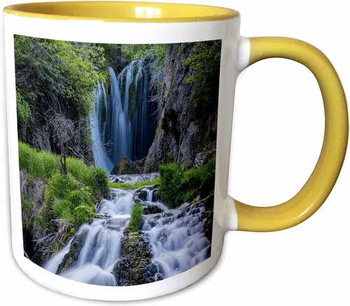 Vista 8 de 3dRose Tunnel on Iron Mountain Road at Sunset 11oz Two-Tone Black Mug
