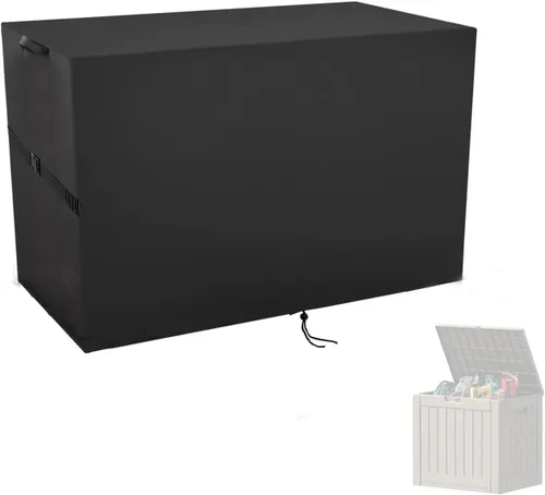 Vista 9 de Cubierta de Caja de Almacenamiento Exterior, Cubierta Impermeable de Resina para Contenedor de Almacenamiento, Cubiertas de Caja de Cubierta