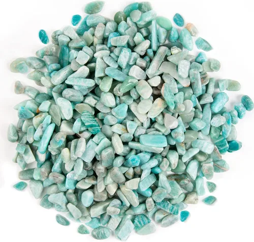 Vista 7 de QICQDRAM - Cristales naturales verdes de amazonita en volumen 0,9 lb/405g, piedras decorativas pequeñas en trozos para decoración del hogar y tanque