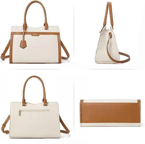 Vista 4 de CLUCI Satchel - Bolso de mano para mujer, bolso de hombro cruzado para mujer