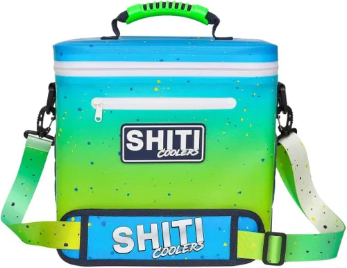 Vista 24 de SHITI Hieleras Enfriador para Camping, Viajes, Playa, Lonchera Suave para Alimentos, Bebidas y Hielo, Portátil, Impermeable, Bolsa Aislada de 24 El