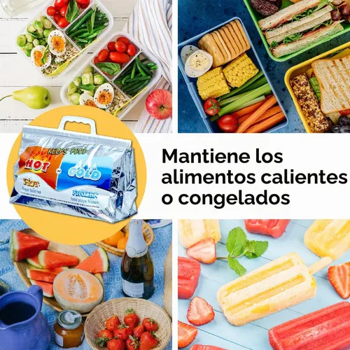 Vista 8 de Superio Bolsas aisladas para bebidas frías y calientes para entrega de alimentos, bolsas de compras de comestibles, almacenamiento de alimentos