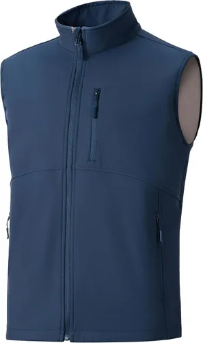 Vista 2 de Chaleco ligero y suave para hombre, chaqueta sin mangas a prueba de viento para viajar, senderismo, correr, golf