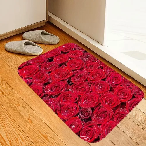 Vista 8 de LYFANS Alfombras de baño de espuma de esponja absorbente suave para baño y cocina (30 x 18 pulgadas), tapete de franela antideslizante brillante