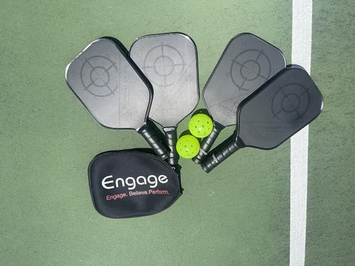 Vista 5 de Engage Pursuit EX - Paleta de pickleball de grafito - Textura rugosa para un giro duradero - Núcleo sensible para control y tacto - Agarre estándar