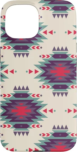 Vista 6 de Funda única con diseño azteca navajo rojo turquesa occidental para iPhone 17