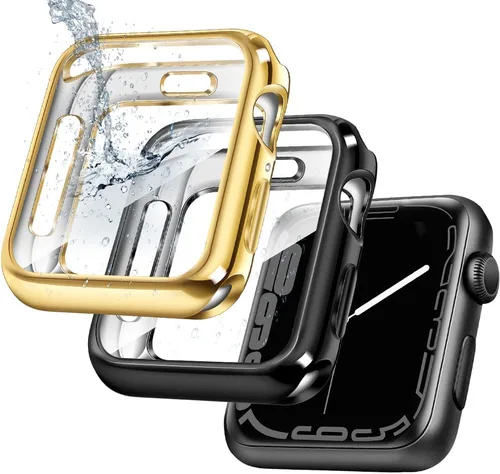 Vista 19 de top4cus - Funda ecológica protectora, de TPU suave y flexible, compatible con iWatch Series 5, Series 4, Series 3, Series 2 y Series 1 Negro