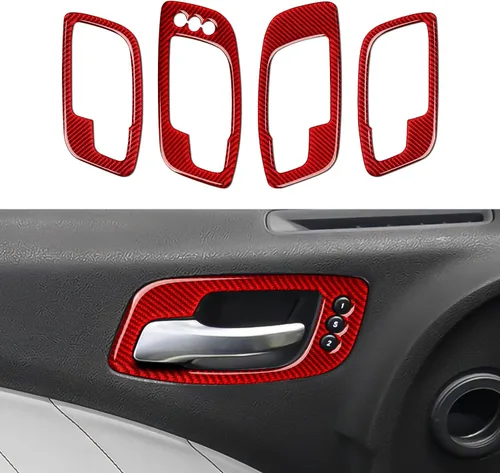 Vista 10 de Para 2011 2012 2013 2014 Dodge Charger Accesorios Consola central Aire Acondicionado Interruptor de Volumen Panel de Fibra de Carbono Pegatina