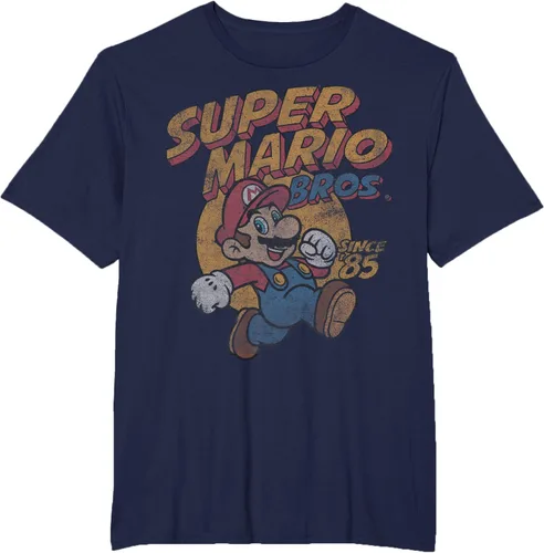 Vista 49 de Super Mario Bros. Desde '85 Camiseta Vintage con Póster' Negro