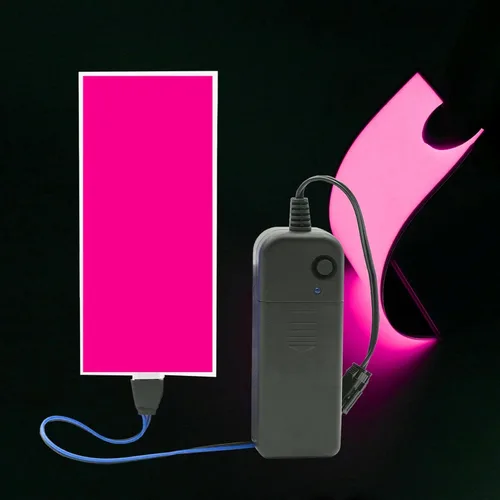 Vista 13 de Panel LED flexible, hoja de panel electroluminiscente EL cinta cortable suave para máscara de ojos, cosplay, decoración de fiesta, bricolaje