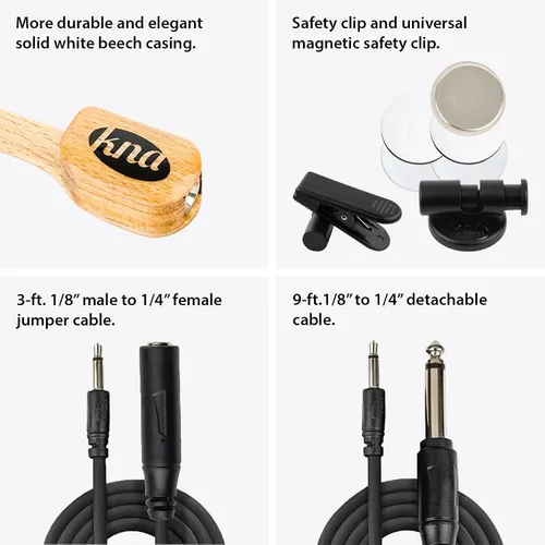 Vista 6 de KNA UK-1 Pastilla piezoeléctrica portátil montada en puente para ukelele – tono natural ukele, ligero, desmontable, fácil instalación sin