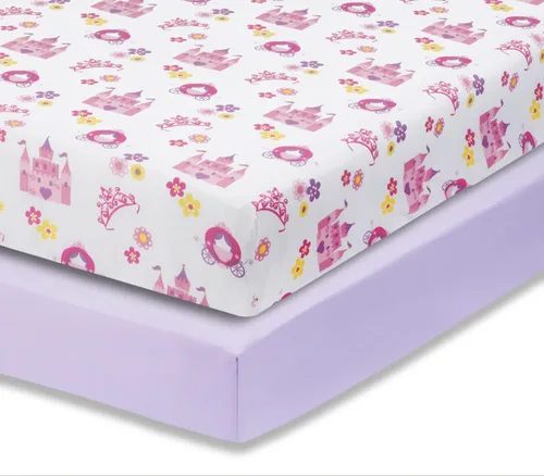 Vista 39 de Everyday Kids Paquete de 2 Sábanas Bajeras para Cuna para Niña, 100% Sábana de Bebé de Microfibra Suave y Transpirable, Se Adapta a Colchones