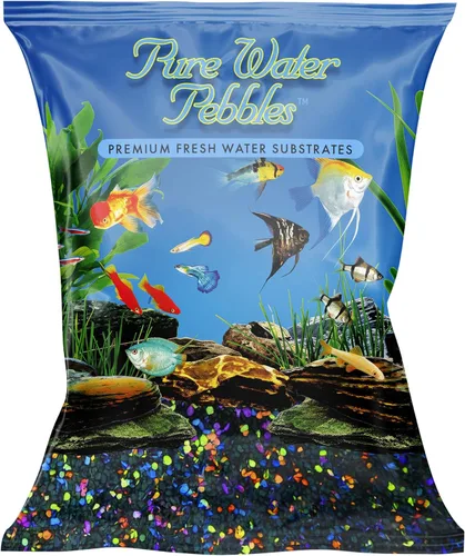 Vista 10 de Pure Water Pebbles Blakberry Glo - Grava de acuario – 5 libras – No tóxico, no destiñe, sustrato vibrante para acuarios, terrarios, estanques