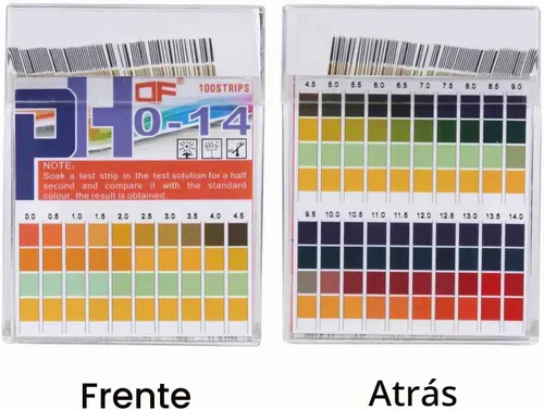 Vista 2 de Tiras de prueba de pH 0-14, 0.5 precisión 100 unidades, papel de prueba de pH Esee para probar agua potable, alimentos, piscinas, acuarios