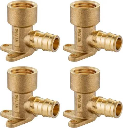 Vista 6 de EFIELD Pex A Expansion - Codo de latón de flujo completo de 1/2 "x 1/2" hembra NPT Drop-ear, ASTM F1960 (PEX1960116)