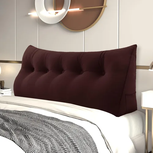 Vista 10 de Almohada de cuña para cabecero de cama Almohada pequeña de refuerzo para cabecera Almohada de lectura para sentarse en la cama para adultos, cojín