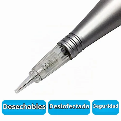 Vista 3 de Pinkiou - Máquina de tatuaje permanente para cejas con agujas 1RL