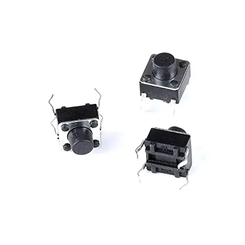 Vista 5 de 100 unids/lote 0.236x0.236x0.236 in 4PIN táctil micro interruptor táctil DIP botón de reinicio automático 26.220 in botón de teclas enchufables