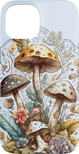 Vista 6 de iPhone 16 Mushroom Tarot Card Goth Emo Occult Astrology Women Girls Case