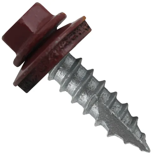 Vista 181 de TORNILLOS PARA TECHOS DE METAL #14: (250) Tornillos x 1" ABC GRIS Tornillo para techo de chapa metálica con cabeza hexagonal y arandela.