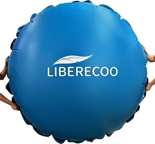 Vista 13 de LIBERECOO Almohadas de piscina redondas de 4 pies para piscinas sobre el suelo - Almohadas de invierno súper duraderas de 0.4 mm Almohadas