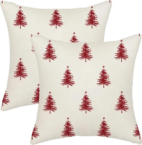 Vista 50 de Juego de 2 fundas de almohada para el 4 de julio, 16 x 16 pulgadas, Día de la Independencia, Día de los Caídos, decoración al aire libre, almohadas