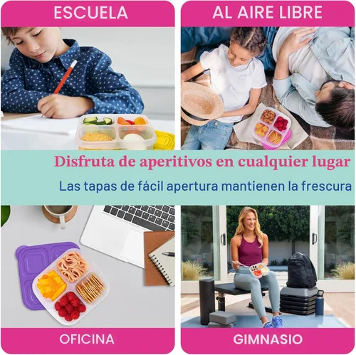 Vista 6 de EasyLunchboxes ELB4 - Caja para aperitivos (4 compartimentos)