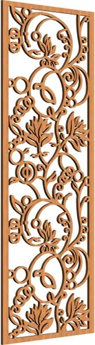 Vista 132 de Caspian Paneles de pared de madera con calado decorativo perforado, 9 3/8 pulgadas de ancho x 24 3/8 pulgadas de alto x 1/4 de alto, cereza